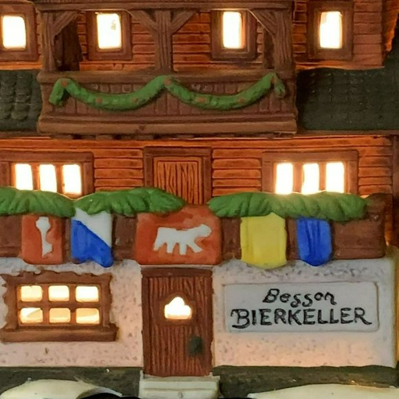 Dept 56 Besson Bierkeller Alpine Christmas Village Lighted Building - 1986 - Picture 3 of 12